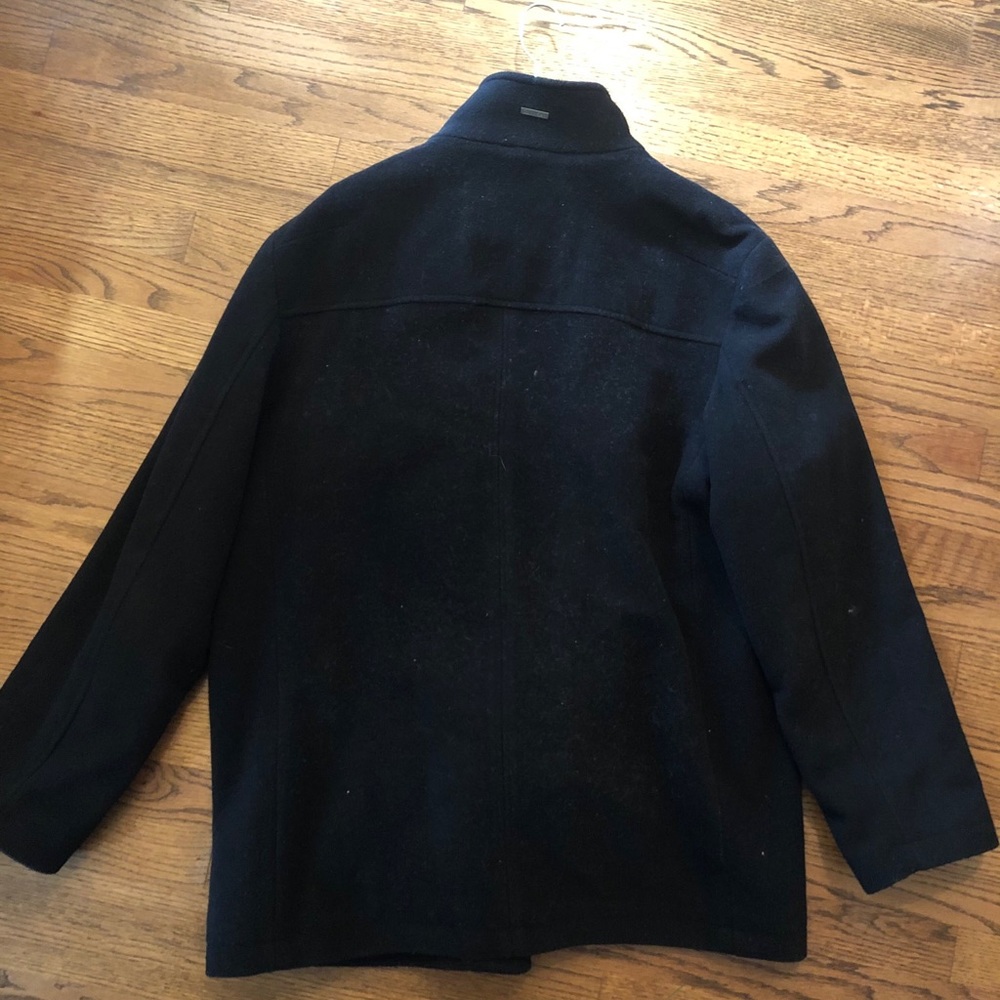 Calvin Klein Wool Zip/Button Overcoat - Picture 6 of 6